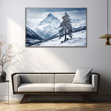 Watercolor Painting Landscape Winter